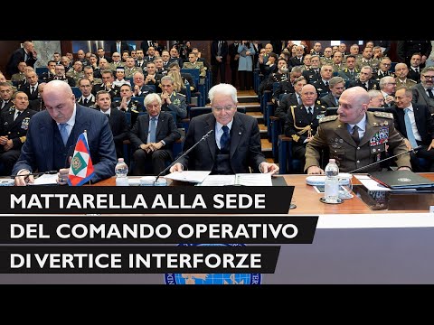 Il Presidente Mattarella alla sede del Comando Operativo di Vertice Interforze