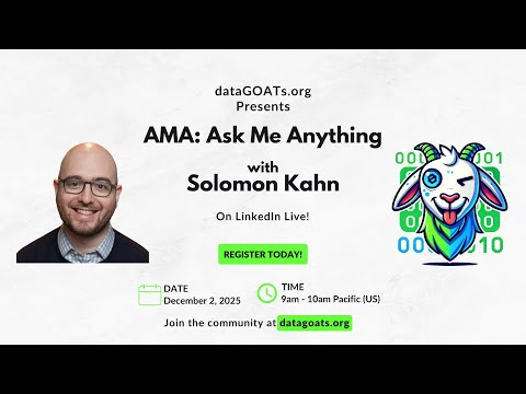 Live AMA with Solomon Kahn: A dataGOATs org Community Event