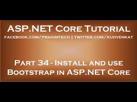 Install and use Bootstrap in ASP NET Core