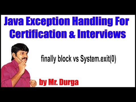 Java Exception Handling ||  Exception Handlingfinally block vs System. exit (0)