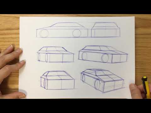 The way you can practice car sketch with Box shape