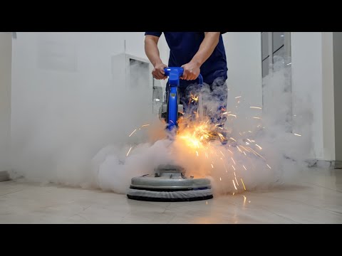 会“喷烟”的洗地机看过吗？