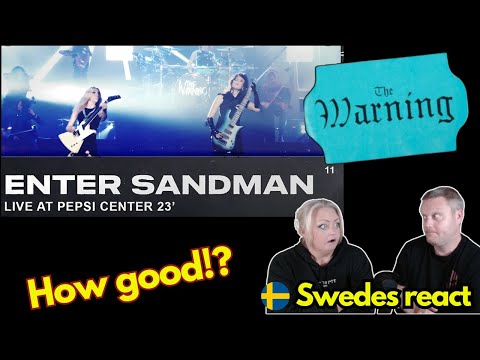 First time reaction to The Warning - Enter Sandman (Live from Pepsi Center CDMX)