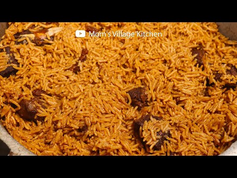 How to Prepare Beef Pilao (Rice and Beef) Ugandan Food - Mom's Village Kitchen - African Food