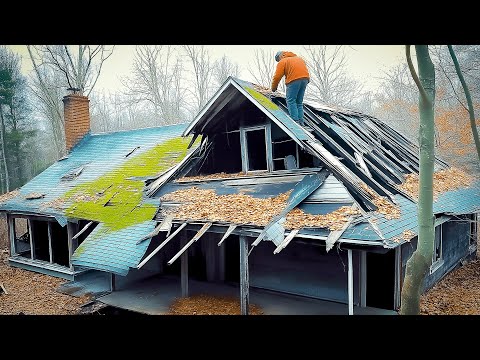 Man Transforms Abandoned House into Dream Mansion | Start to Finish Build by @lvlupbuilding