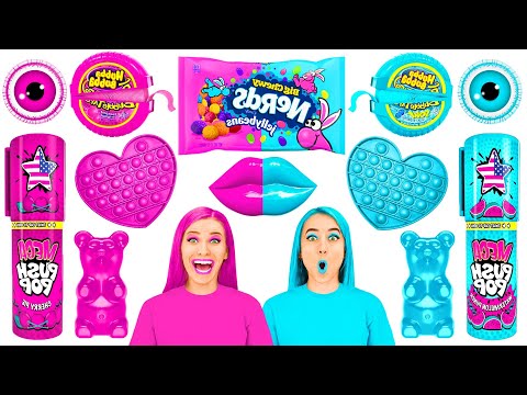 Pink Food vs Blue Food Color Challenge | Crazy Challenge by PaRaRa