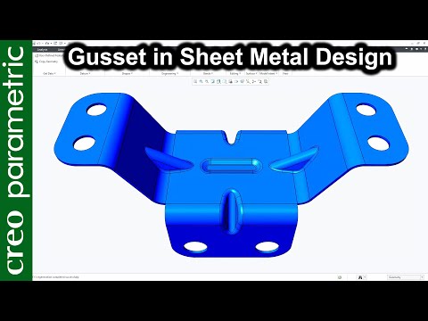 Sheet metal tutorial | Gusset design & punch form in Creo Parametric