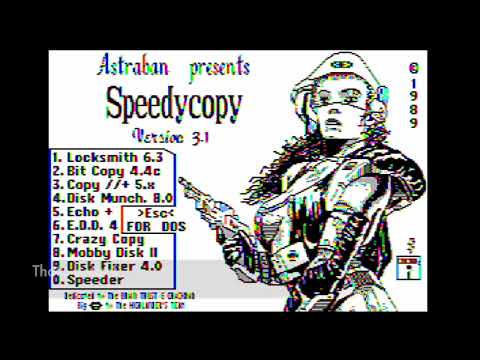 A long disk drive sound video about COPYA-style disk copiers on Apple ][