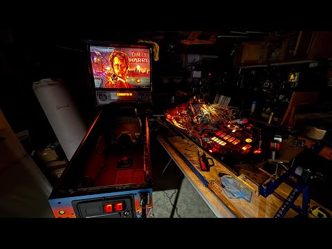 Dirty Harry pinball restoration part 2: battery corrosion removal, testing and rotisserie setup 