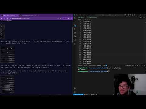 Advent of Code 2025 day 9 of 12 - python
