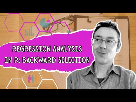 Regression analysis in R: backward selection