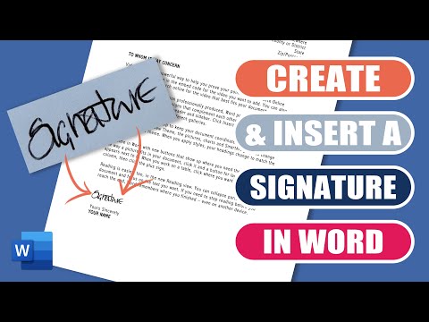 How to insert a signature in word & how to create a signature file (quick & easy)