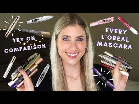 EVERY L'Oreal MASCARA // Testing ALL 15 L'OREAL Mascaras