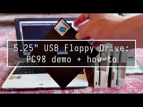 5.25" USB Floppy Drive: PC98 / 3-mode demo, DIY, how it works.