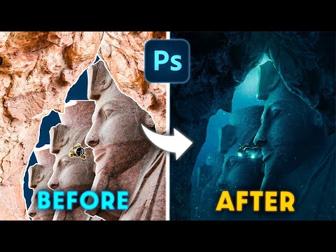 How I create Underwater ruins art in Photoshop
