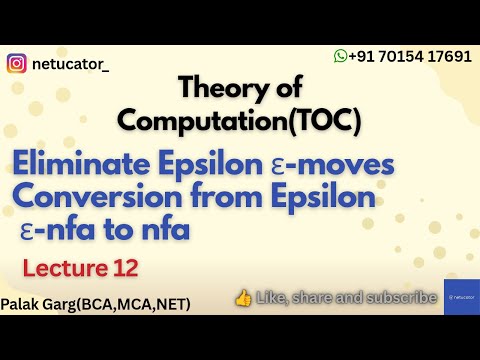 Eliminate Epsilon ε-moves | Conversion from epsilon nfa to nfa #toc #ugcnet #gate #nfa #ugcnetset