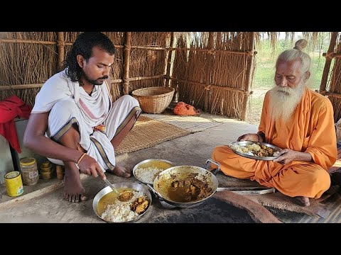 फक्कड़ बाबा की कुटिया में संत जी बनाई स्वदिष्ट सात्विक सब्जी और फुलका प्रसादी