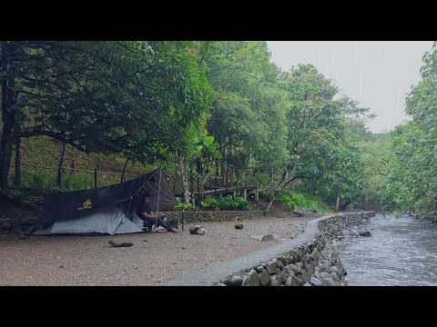 SOLO CAMPING Under Heavy Rain and Typhoon Opong at Camp Awol