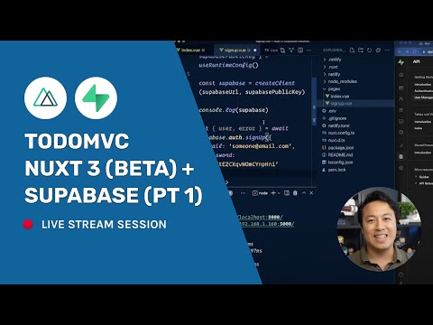 Build with Ben (#20): TodoMVC Clone with Nuxt 3 (Beta) + @Supabase (Part 1)