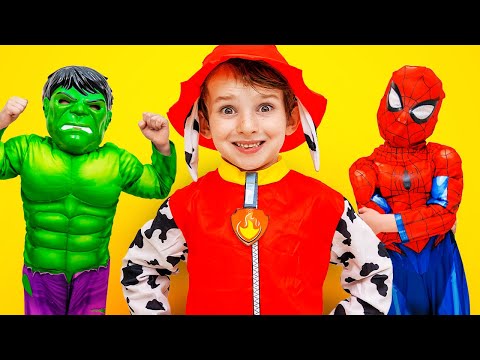 Superhero Alex Saves the Day: Firefighter Mission and Balloon Chase