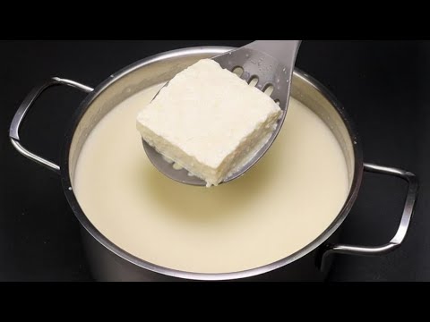 Don't buy cheese! 1 kg of homemade cheese made from 1 liter of milk in a pot!