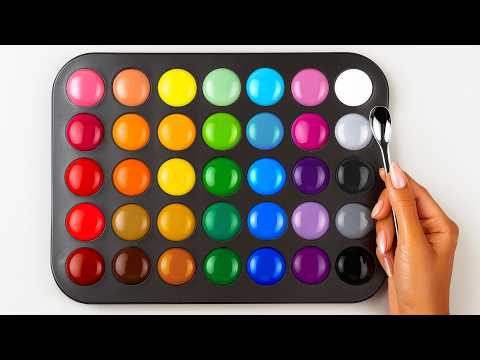 How To Create New Colors Using Acrylic Paint - Satisfying Color Mixing
