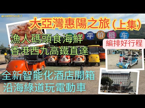 【惠州惠陽之旅上集】 大亞灣惠陽全新亞朵酒店開箱｜深圳近郊旅行｜距離深圳20分鐘車程｜漁人碼頭食海鮮|｜澳頭綠道玩電動車｜郊遊渡假好去處｜惠陽最旺大亞灣萬達廣場｜刴椒魚頭湖南菜｜#Cherrykc厘子