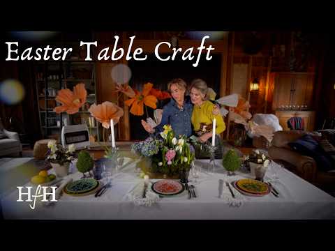 How to Create a Beautiful Spring or Easter Table with Simple Flowers & Moss | Easy Tablescape Ideas