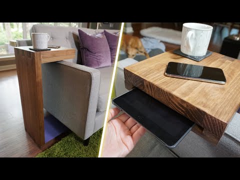 DIY Sofa C-Table w/ iPad Storage