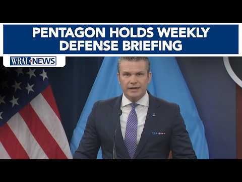 Secretary of Defense Pete Hegseth holds briefing