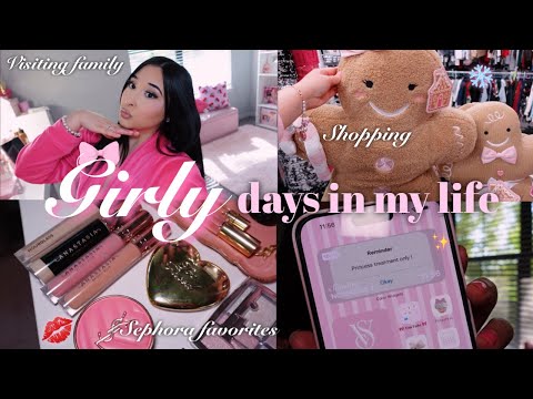 DAYS IN MY LIFE VLOG ♡: pinkmas shopping, Sephora favorites, new glasses, & visiting family 
