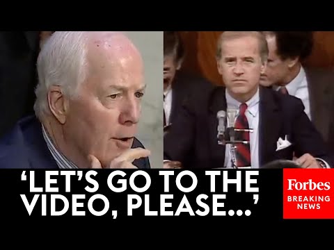 JUST IN: John Cornyn Plays Past Video Of Biden And Clarence Thomas He Says Is A 'Searing' Memory