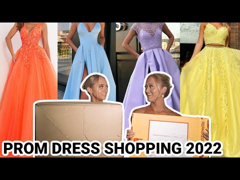 TRYING ON 10 PROM DRESSES WE BOUGHT ONLINE!!!