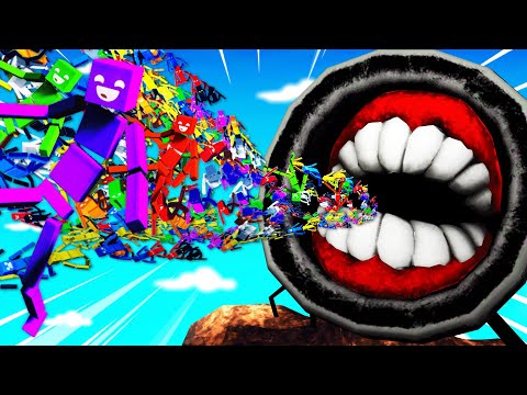 Throwing 1,000,000 RAGDOLLS Into GIANT SIREN HEAD