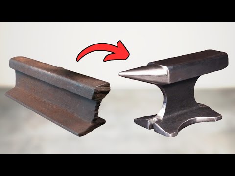 I turn a Railroad Track into an ANVIL using an Angle Grinder