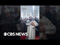 Cat jumps on Sheikh Walid Mehsas during prayers at mosque in Algeria #shorts 