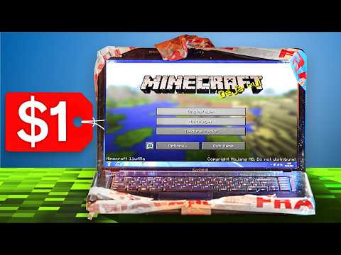 $1 LAPTOP Vs Minecraft...