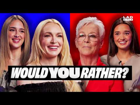 Lindsay Lohan, Jamie Lee Curtis & Freakier Friday Cast Argue Weird Would You Rather? | LADbible