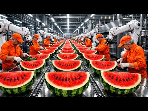Inside The Modern Watermelon Factory! (FULL PROCESS)