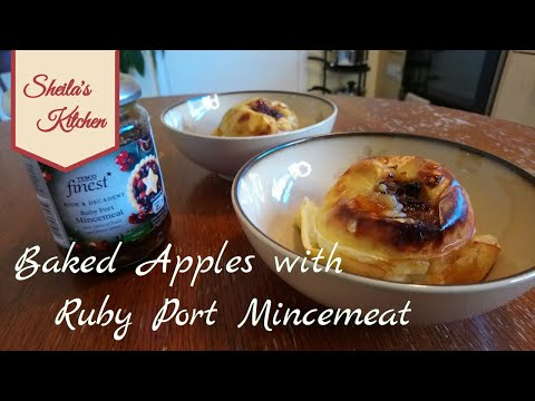 Baked apples – with Ruby Port Mincemeat