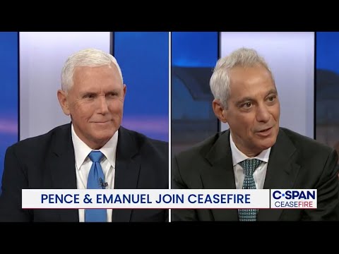 PREMIERE EPISODE OF C-SPAN's Ceasefire: Mike Pence & Rahm Emanuel with Host Dasha Burns