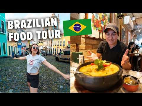 EATING WITH LOCALS IN SALVADOR BRAZIL - HUGE BAHIAN FOOD TOUR