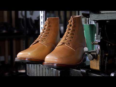 U.S. Navy Boots Made from Premium Horsebutt Leather | Crafting Process