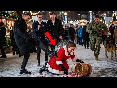 Rich Bullies Kicked Mrs. Claus on Christmas Eve—Until a Navy SEAL and His German Shepherd Stepped In