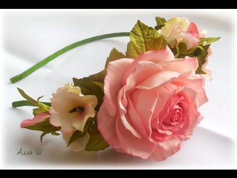 МК Як зробити обруч з квітами із фоамірану/ Как сделать ободок с цветами из фоамирана