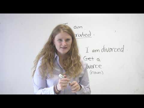 English Vocabulary - Marriage and Divorce