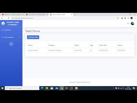 Tutorial Template Admin Bootstrap #2