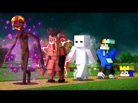 I Living SCARY ENTITIES Life For 24 Hours In Minecraft! [Part - 5]