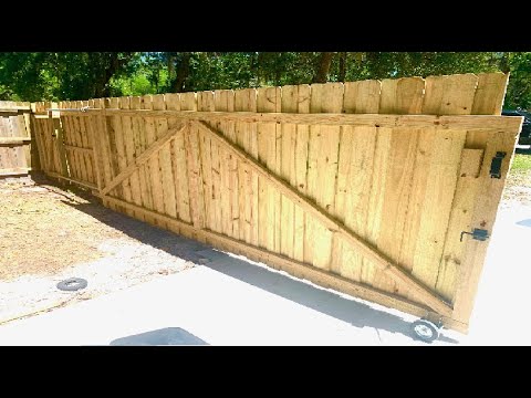 How to build a sliding wooden gate (EASY)