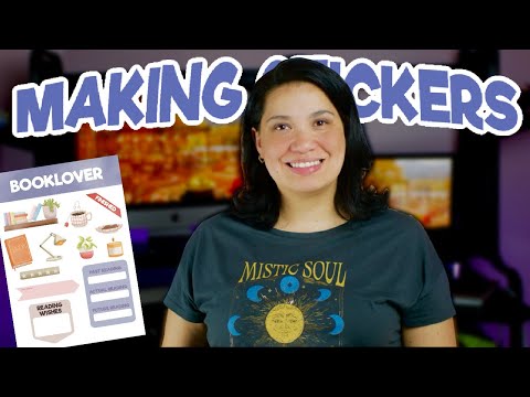 HOW TO MAKE READING  STICKERS IN PROCREATE | Making Stickers Series + Freebie.